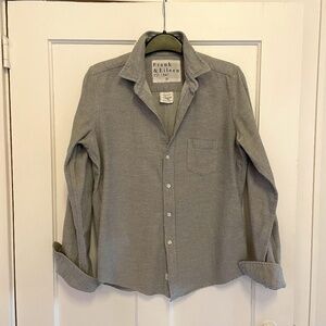 Frank & Eileen Barry shirt, women's, Grey Italian Flannel, size small